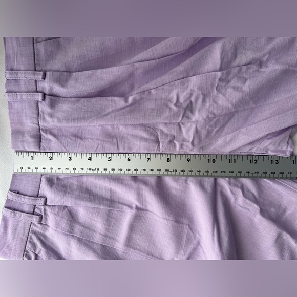 Sophie Rue Pleated Straight Linen Pants in Lavendar - Picture 9 of 11